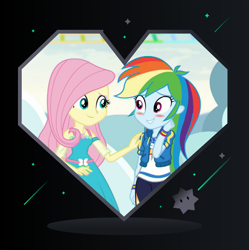 Size: 1280x1284 | Tagged: safe, artist:3d4d, edit, edited screencap, imported from derpibooru, screencap, fluttershy, rainbow dash, equestria girls, equestria girls series, rollercoaster of friendship, female, flutterdash, lesbian, shipping, valentine's day card