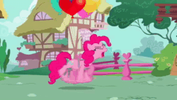 Size: 1280x720 | Tagged: safe, imported from derpibooru, screencap, pinkie pie, twilight sparkle, earth pony, pony, unicorn, it's about time, season 2, animated, balloon, edited video, eyes closed, female, floating, run for your lives, slowed down, solo, sound, sped up, speed up, talking, then watch her balloons lift her up to the sky, unicorn twilight, webm
