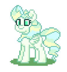 Size: 237x258 | Tagged: safe, artist:baira, imported from derpibooru, vapor trail, pegasus, pony, pony town, female, pixel art, simple background, solo, transparent background