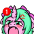 Size: 112x112 | Tagged: safe, imported from derpibooru, oc, oc only, oc:magicalmysticva, oc:mystic moonlight, pony, unicorn, angry, angry dog noises, bow, emoji, emote, emotes, green eyes, meme, solo