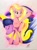 Size: 1515x2048 | Tagged: safe, artist:025aki, imported from derpibooru, luster dawn, twilight sparkle, alicorn, pony, unicorn, the last problem, armpits, blushing, duo, duo female, eyes closed, female, mare, older, older twilight, open mouth, princess twilight 2.0, raised hoof, traditional art, twilight sparkle (alicorn)