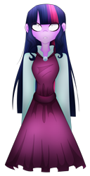 Size: 1585x3088 | Tagged: safe, artist:mywasasi, imported from derpibooru, sci-twi, twilight sparkle, equestria girls, clothes, creepy, crystal prep academy uniform, loose hair, missing accessory, no glasses, no legs, school uniform, simple background, solo, transparent background
