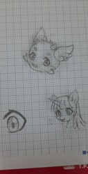 Size: 487x960 | Tagged: safe, artist:aleuoliver, artist:aleurajan, imported from derpibooru, twilight sparkle, oc, pony, unicorn, bust, female, graph paper, lineart, mare, traditional art, unicorn twilight