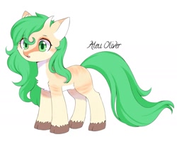 Size: 1800x1437 | Tagged: safe, artist:aleuoliver, artist:aleurajan, imported from derpibooru, oc, oc only, earth pony, pony, chest fluff, earth pony oc, pale belly, signature, simple background, solo, unshorn fetlocks, white background, white belly