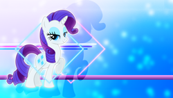 Size: 3840x2160 | Tagged: safe, artist:game-beatx14, artist:mysteriouskaos, edit, imported from derpibooru, rarity, pony, unicorn, female, mare, solo, wallpaper, wallpaper edit