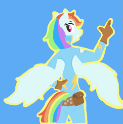 Size: 683x686 | Tagged: safe, artist:shot387, imported from derpibooru, rainbow dash, anthro, pegasus, clothes, solo, uniform, wonderbolts, wonderbolts uniform