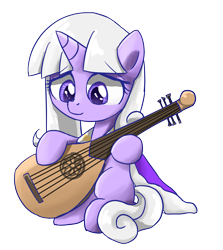 Size: 3107x3484 | Tagged: safe, artist:ce2438, imported from derpibooru, oc, oc only, oc:little ghost, pony, unicorn, female, guitar, moorish guitar, musical instrument, simple background, solo, transparent background