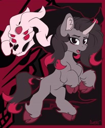 Size: 3380x4096 | Tagged: safe, artist:avery-valentine, imported from derpibooru, fhtng th§ ¿nsp§kbl, oleander, unicorn, them's fightin' herds, cloven hooves, community related, curved horn, female, horn, mare, oleander (tfh)