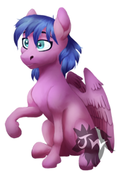 Size: 900x1291 | Tagged: safe, artist:jazzwolfblaze, imported from derpibooru, oc, oc only, pegasus, pony, female, raised hoof, redraw, simple background, solo, transparent background