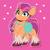 Size: 4000x4000 | Tagged: safe, artist:partylikeanartist, imported from derpibooru, sunny starscout, earth pony, pony, spoiler:g5, absurd resolution, badge, bag, braid, coat markings, colored hooves, eyebrows, eyebrows visible through hair, female, fluttershy's cutie mark, g5, hooves, looking at you, mare, pin, ponytail, rainbow dash's cutie mark, saddle bag, satchel, simple background, socks (coat markings), solo, that was fast, twilight sparkle's cutie mark, unshorn fetlocks