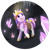 Size: 1024x1034 | Tagged: safe, artist:foxhatart, imported from derpibooru, oc, oc only, oc:periwinkle, pony, unicorn, bag, bow, crystal, female, helmet, mare, saddle bag, solo, tail bow