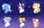 Size: 2800x1800 | Tagged: safe, artist:akajulester, imported from derpibooru, prince blueblood, rarity, trixie, oc, oc:elegant belle, oc:lily lace, oc:platinum, pony, unicorn, bluetrix, family tree, female, horn, male, offspring, parent:prince blueblood, parent:rarity, parent:trixie, parents:bluetrix, parents:rariblood, rariblood, shipping, straight, unicorn oc