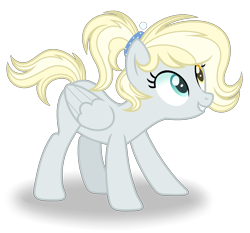 Size: 1728x1609 | Tagged: safe, artist:purplepotato04, imported from derpibooru, pegasus, pony, female, heterochromia, mare, offspring, parent:derpy hooves, parent:double diamond, simple background, solo, transparent background