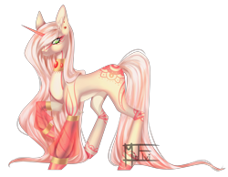 Size: 4188x3258 | Tagged: safe, artist:minelvi, imported from derpibooru, oc, oc only, pony, unicorn, colored hooves, horn, signature, simple background, solo, transparent background, unicorn oc