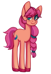 Size: 1617x2336 | Tagged: safe, artist:raya, imported from derpibooru, sunny starscout, earth pony, pony, braid, female, g5, long legs, looking at you, mare, simple background, solo, transparent background