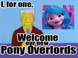 Size: 500x374 | Tagged: safe, edit, edited screencap, imported from derpibooru, screencap, izzy moonbow, pony, unicorn, spoiler:g5, g5, meme, solo, the simpsons