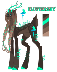 Size: 1280x1622 | Tagged: safe, artist:fellabyss, imported from derpibooru, fluttershy, deer, deer pony, original species, pony, alternate design, antlers, mushroom, simple background, solo, species swap, transparent background