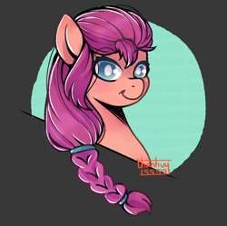Size: 750x747 | Tagged: safe, artist:helithusvy, artist:thanhvy15599, imported from derpibooru, sunny starscout, earth pony, pony, bust, fanart, female, g5, mare, portrait, simple background