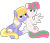 Size: 1688x1448 | Tagged: safe, artist:shybabychick, imported from derpibooru, blossomforth, cloud kicker, pegasus, pony, base used, duo, duo female, female, mare, simple background, spread wings, transparent background, wings