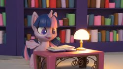 Size: 1920x1080 | Tagged: safe, imported from derpibooru, screencap, twilight sparkle, alicorn, pony, book filled adventure, my little pony: pony life, my little pony: stop motion short, book, g4.5, lamp, pony life, solo, stop motion, twilight sparkle (alicorn)