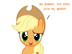 Size: 3000x2279 | Tagged: safe, artist:keronianniroro, imported from derpibooru, applejack, earth pony, pony, applejack's hat, cowboy hat, female, hat, looking at you, open mouth, simple background, solo, talking to viewer, white background