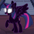 Size: 340x343 | Tagged: safe, artist:pagiepoppie12345, edit, edited screencap, imported from derpibooru, screencap, twilight sparkle, alicorn, pony, fighting is magic, 1000 hours in ms paint, black tears, crying, evil, evil twilight, glowing eyes, nightmare twilight, nightmarified, smiling, twilight sparkle (alicorn)