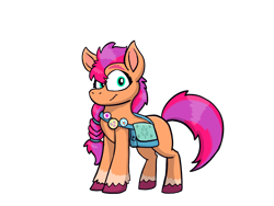 Size: 4000x3000 | Tagged: safe, artist:teslathedog, imported from derpibooru, sunny starscout, earth pony, pony, female, g5, high res, looking at you, mare, simple background, solo, transparent background, unshorn fetlocks