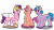 Size: 4500x2500 | Tagged: safe, artist:dracoflames, imported from derpibooru, izzy moonbow, pipp petals, sunny starscout, earth pony, pegasus, pony, unicorn, spoiler:g5, backwards cutie mark, chest fluff, cutie mark, ear fluff, g5, high res, isaac crestie, looking at each other, male, open mouth, pip corolla, pipp, raised hoof, rule 63, simple background, sitting, stallion, sun starchaser, transparent background, unshorn fetlocks