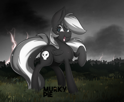 Size: 1900x1574 | Tagged: safe, artist:murkypie, imported from derpibooru, oc, oc only, oc:death storm, pegasus, pony, female, lightning, mare, solo, storm