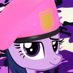 Size: 2560x2560 | Tagged: safe, imported from derpibooru, twilight sparkle, alicorn, pony, bill's hat, bust, portrait, profile picture, simple, solo, team fortress 2, twilight sparkle (alicorn)