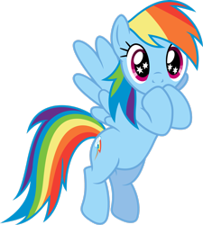 Size: 2321x2583 | Tagged: safe, artist:geometrymathalgebra, imported from derpibooru, rainbow dash, pegasus, pony, rarity investigates, season 5, cute, dashabetes, fangirl, female, mare, simple background, solo, transparent background, vector