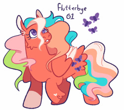 Size: 1024x915 | Tagged: safe, artist:babypaste, artist:goatpaste, imported from derpibooru, flutterbye, pegasus, pony, female, g1, g1 to g4, g4, generation leap, mare, simple background, solo, white background
