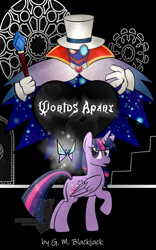 Size: 1200x1920 | Tagged: safe, artist:mcshelster, imported from derpibooru, twilight sparkle, alicorn, pony, count bleck, fanfic, fanfic art, fanfic cover, super paper mario, tippi, twilight sparkle (alicorn)