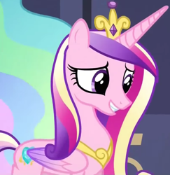 Size: 1262x1299 | Tagged: safe, imported from derpibooru, screencap, princess cadance, princess celestia, alicorn, pony, twilight's kingdom, colored wings, cropped, crown, female, folded wings, gradient wings, jewelry, multicolored wings, regalia, solo, tiara, wings