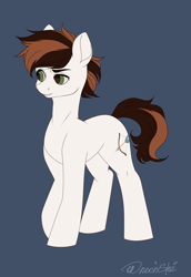 Size: 1956x2836 | Tagged: safe, artist:neonishe, imported from derpibooru, oc, oc only, earth pony, pony, commission, male, simple background, solo