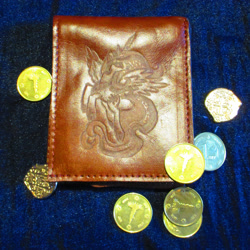 Size: 3156x3156 | Tagged: safe, alternate version, artist:malte279, imported from derpibooru, part of a set, princess celestia, coin, craft, leather, pyrography, traditional art, wallet