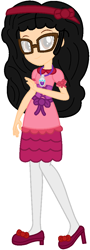 Size: 382x1065 | Tagged: safe, artist:ketrin29, artist:user15432, imported from derpibooru, oc, oc:aaliyah, human, equestria girls, aaliyah, alice in wonderland, amulet, barely eqg related, base used, bow, clothes, crossover, dress, equestria girls style, equestria girls-ified, glasses, hair bow, headband, high heels, jewelry, looking at you, necklace, pink dress, pink shoes, shoes, socks, solo, stockings, thigh highs, tights