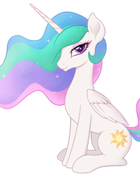 Size: 1303x1638 | Tagged: safe, artist:nathayro37, artist:ravenirik, imported from derpibooru, princess celestia, alicorn, pony, missing accessory, side view, simple background, solo, transparent background