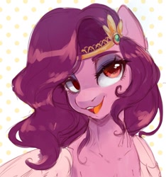 Size: 636x680 | Tagged: safe, artist:larkdraws, imported from derpibooru, pipp petals, pegasus, pony, spoiler:g5, spoiler:g5 movie, abstract background, adorapipp, bust, cute, female, g5, g5 movie, mare, open mouth, pipp, portrait, solo, wings