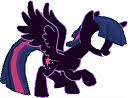 Size: 128x98 | Tagged: safe, imported from derpibooru, twilight sparkle, alicorn, pony, dark magic, magic, nightmare twilight, nightmarified, picture for breezies, possessed, solo, twilight sparkle (alicorn), white eyes