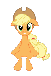 Size: 1402x2084 | Tagged: safe, artist:gmaplay, imported from derpibooru, applejack, earth pony, pony, applejack's hat, cowboy hat, cute, floppy ears, hat, jackabetes, looking at you, simple background, sitting, solo, teeth, transparent background, vector