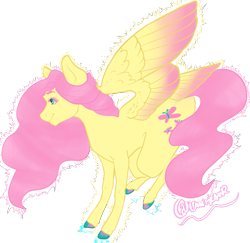 Size: 1403x1362 | Tagged: safe, artist:califrank, imported from derpibooru, fluttershy, pegasus, pony, colored hooves, colored wings, cute, female, mare, shyabetes, simple background, solo, tail feathers, transparent background, wings