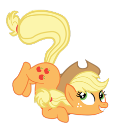 Size: 1186x1186 | Tagged: safe, artist:gmaplay, imported from derpibooru, applejack, earth pony, pony, applejack's hat, cowboy hat, female, hat, looking up, raised tail, simple background, solo, tail, teeth, transparent background, vector