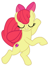 Size: 673x999 | Tagged: safe, artist:gmaplay, imported from derpibooru, apple bloom, earth pony, pony, growing up is hard to do, bow, dancing, eyes closed, female, older, older apple bloom, simple background, solo, teeth, transparent background, vector