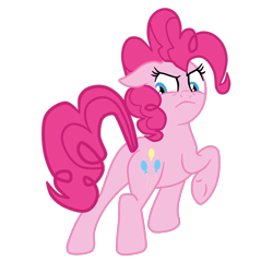 Size: 1228x1228 | Tagged: safe, artist:gmaplay, imported from derpibooru, pinkie pie, earth pony, pony, secrets and pies, angry, balloonbutt, butt, female, pinkie pie is not amused, plot, simple background, solo, transparent background, unamused, vector