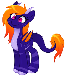 Size: 1952x2312 | Tagged: safe, artist:scarlet-spectrum, imported from derpibooru, oc, oc:violet flare, dracony, dragon, hybrid, pony, dragoness, female, mare, patreon, patreon reward, simple background, smiling, transparent background