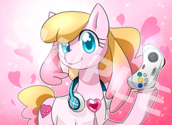 Size: 960x700 | Tagged: safe, imported from derpibooru, oc, oc only, oc:electronia, pony, controller, mascot, qingdao brony festival, solo