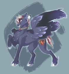 Size: 2576x2750 | Tagged: safe, artist:holoriot, artist:oashoxxo, imported from derpibooru, oc, oc only, pegasus, pony, male, solo, stallion, two toned wings, wings