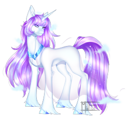 Size: 3244x3024 | Tagged: safe, artist:minelvi, imported from derpibooru, oc, oc only, pony, unicorn, hoof fluff, hoof polish, horn, looking back, peytral, signature, simple background, solo, transparent background, unicorn oc