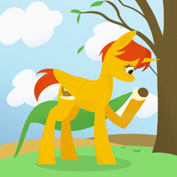 Size: 3617x3617 | Tagged: artist needed, safe, imported from derpibooru, oc, oc only, alicorn, pony, snail, art, commission, full body, fullbody, my little pony, solo, tree
